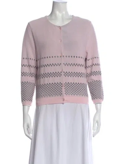 Pre-owned Dior 2014 Striped Sweater In Pink