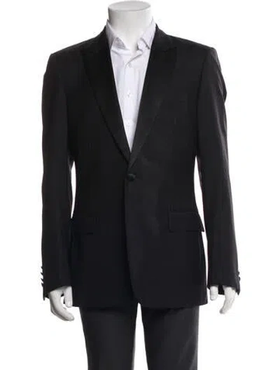 Pre-owned Dior 2014 Virgin Wool Blazer In Blue