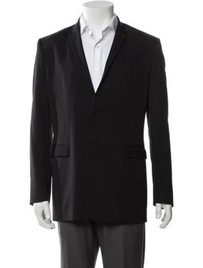 Pre-owned Dior 2014 Virgin Wool Blazer In Blue