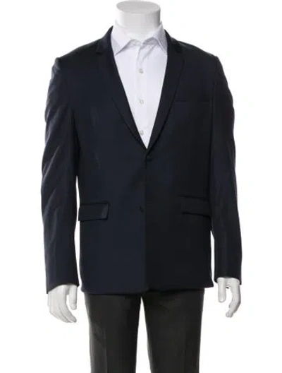Pre-owned Dior 2014 Virgin Wool Blazer In Blue
