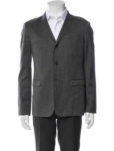 Pre-owned Dior 2014 Virgin Wool Blazer In Grey
