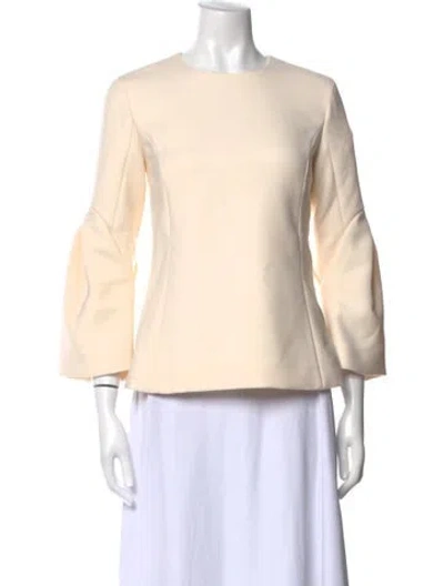 Pre-owned Dior 2014 Virgin Wool Blouse In Neutral