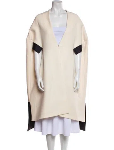 Pre-owned Dior 2014 Virgin Wool Coat In Neutral