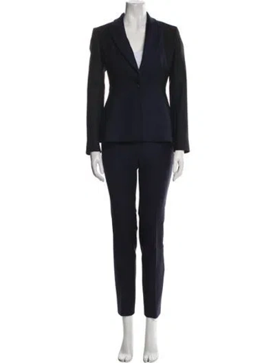 Pre-owned Dior 2014 Virgin Wool Pant Set In Black