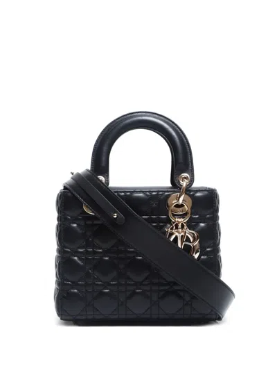 Pre-owned Dior 2015-2024 Small  Lady Tote Bag In Black