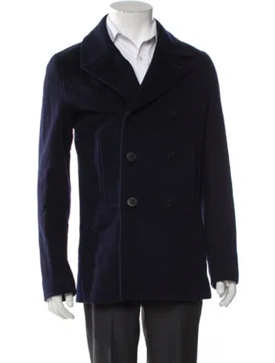 Pre-owned Dior 2015 Cashmere Peacoat In Blue