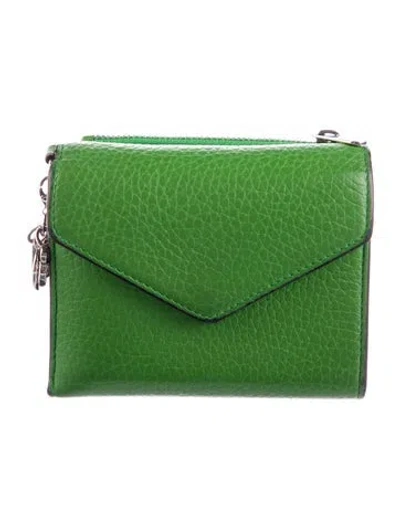 Pre-owned Dior 2015 Issimo Envelope Compact Compact Wallet In Green