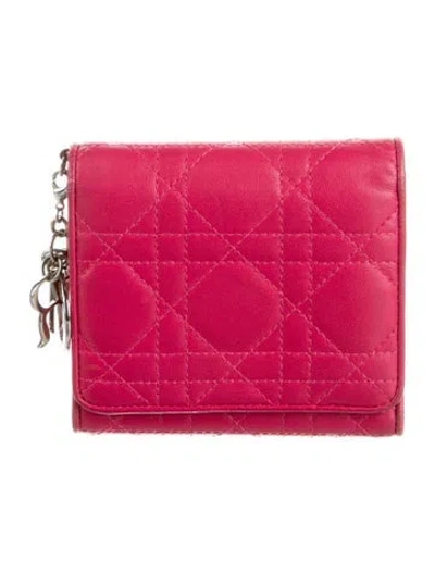 Pre-owned Dior 2015 Lady  Compact Wallet In Pink