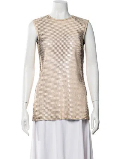 Pre-owned Dior 2015 Lamb Leather Top In Neutral