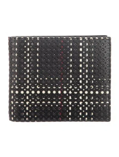 Pre-owned Dior 2015 Leather Bifold Wallet In Black