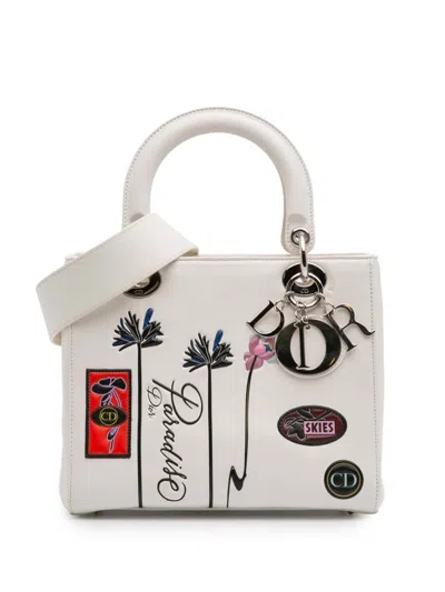 Pre-owned Dior 2015 Medium Lambskin Paradise Lady  Satchel