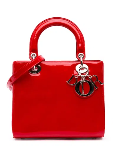 Pre-owned Dior 2015 Medium Patent Lady  Satchel