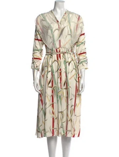 Pre-owned Dior 2015 Midi Length Dress In Neutral