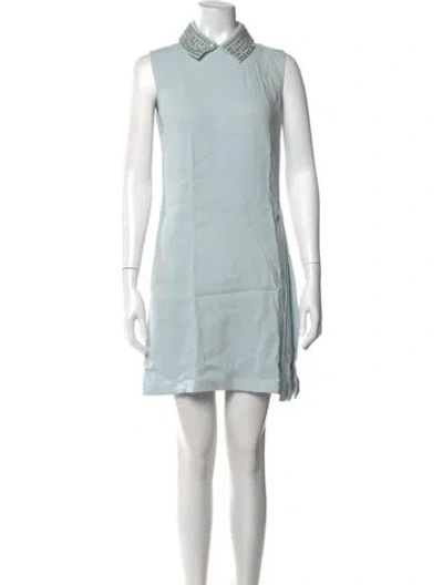 Pre-owned Dior 2015 Mini Dress In Blue