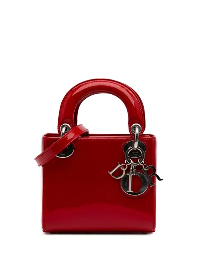 Pre-owned Dior 2015 Mini Patent Lady  Satchel