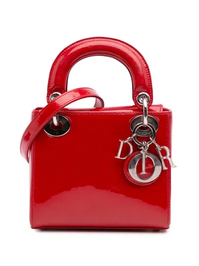 Pre-owned Dior 2015 Mini Patent Lady  Satchel