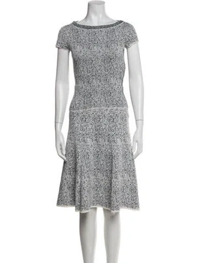 Pre-owned Dior 2015 Patterned Skirt Set In White