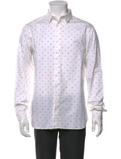 Pre-owned Dior 2015 Printed Shirt In White