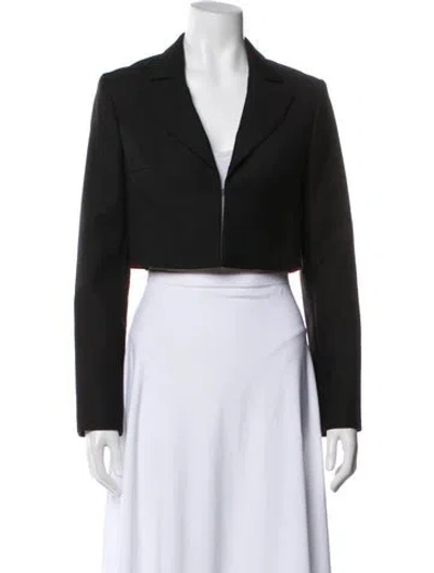 Pre-owned Dior 2015 Virgin Wool Blazer In Black