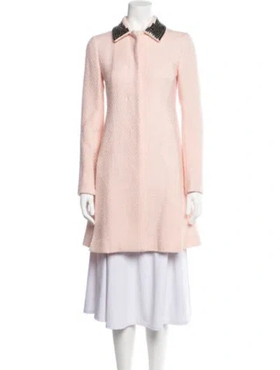 Pre-owned Dior 2015 Virgin Wool Coat In Pink