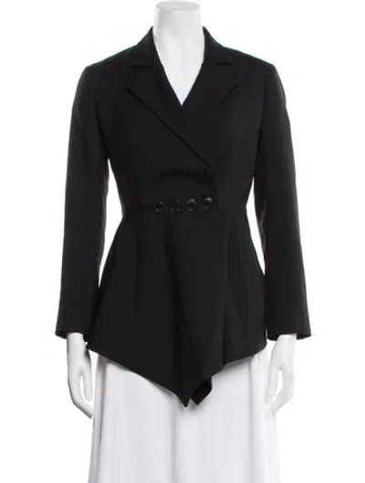 Pre-owned Dior 2015 Wool Blazer In Black