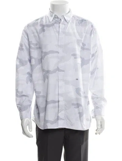 Pre-owned Dior 2016 Camouflage Print Shirt In White
