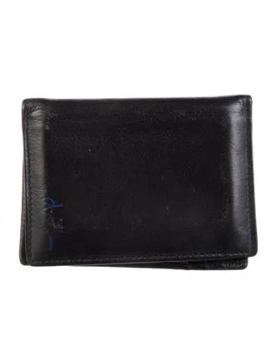 Pre-owned Dior 2016 Card Holder Wallet In Black