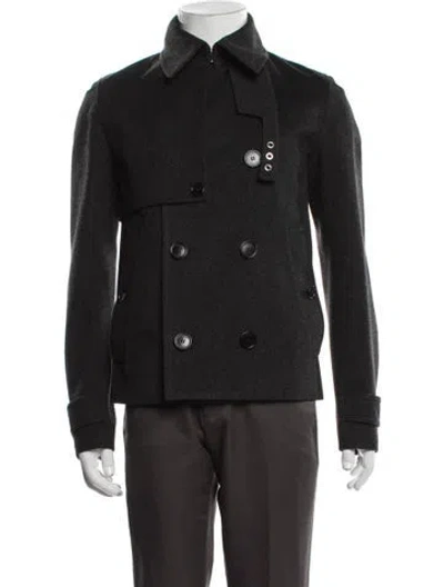 Pre-owned Dior 2016 Cashmere Peacoat In Gray