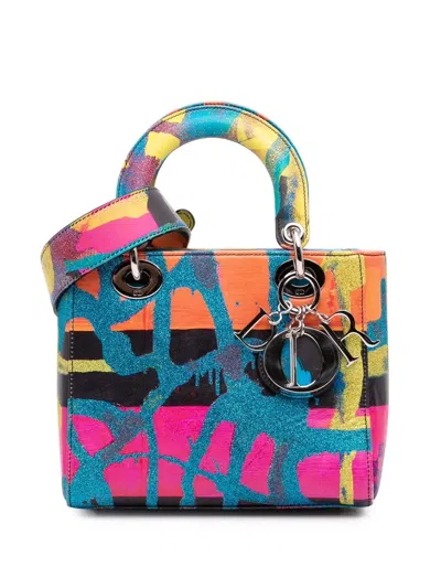 Pre-owned Dior 2016 Chris Martin Small Calfskin Lady  Satchel