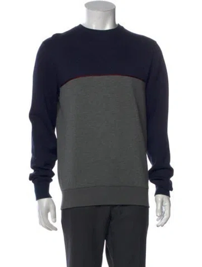 Pre-owned Dior 2016 Colorblock Pattern Sweatshirt In Grey