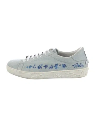 Pre-owned Dior 2016 Denim Sneakers In Blue