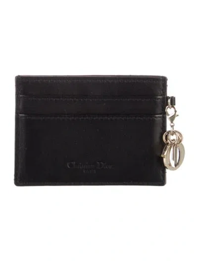 Pre-owned Dior 2016 Lady  Card Holder In Black