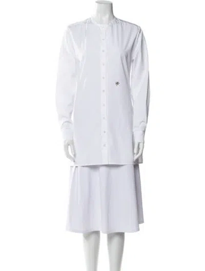 Pre-owned Dior 2016 Long Sleeve Tunic In White