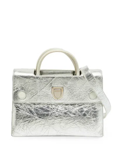 Dior 2016 Medium Ever Leather Tote Bag In Silver