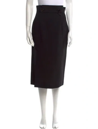 Pre-owned Dior 2016 Midi Length Skirt In Black