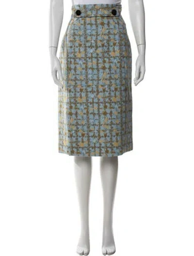Pre-owned Dior 2016 Midi Length Skirt In Blue