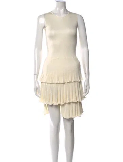 Pre-owned Dior 2016 Mini Dress In Neutrals