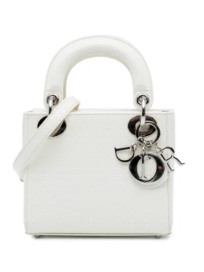 Pre-owned Dior 2016 Mini Patent Microcannage Lady  Satchel