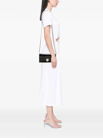 Pre-owned Dior 2016 Patent Ama Croisiere Wallet On Chain Crossbody Bag In Black