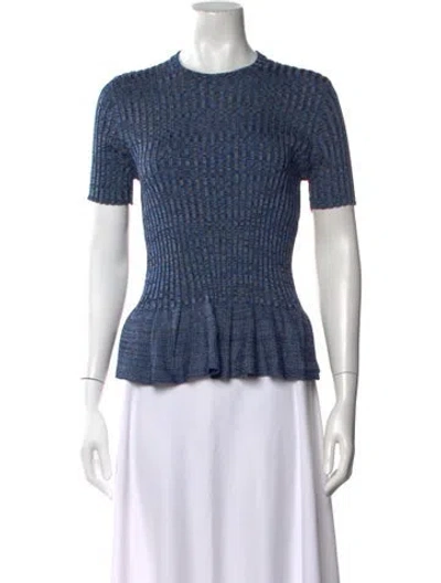 Pre-owned Dior 2016 Printed Top In Blue
