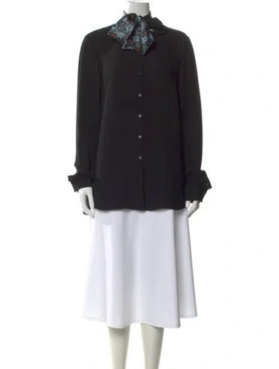 Pre-owned Dior 2016 Silk Blouse In Black