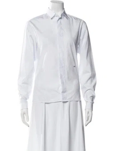 Pre-owned Dior 2016 Striped Dress Shirt In Blue