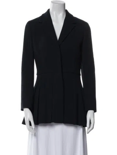 Pre-owned Dior 2016 Virgin Wool Blazer In Black