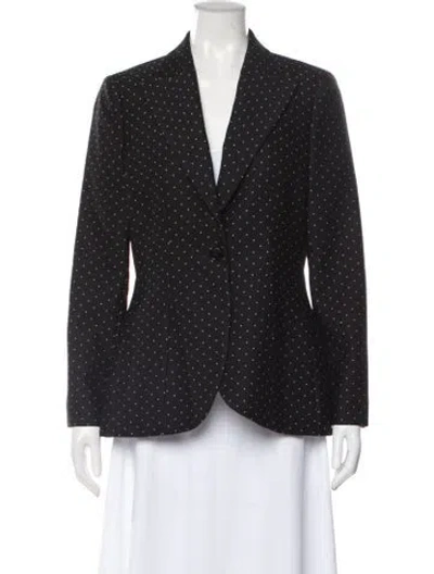 Pre-owned Dior 2016 Virgin Wool Blazer In Black