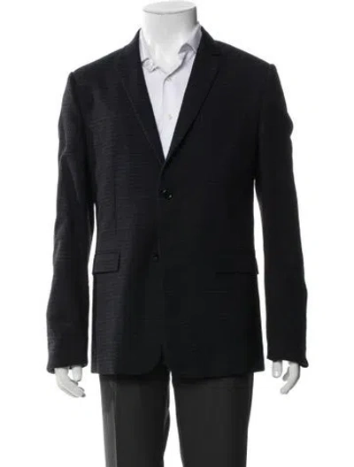 Pre-owned Dior 2016 Virgin Wool Blazer In Blue