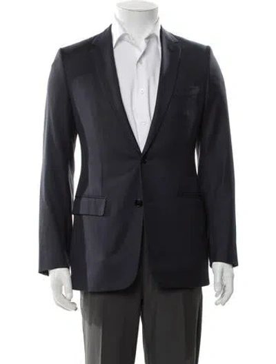 Pre-owned Dior 2016 Virgin Wool Blazer In Blue