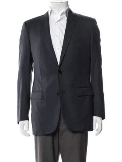 Pre-owned Dior 2016 Virgin Wool Blazer In Blue