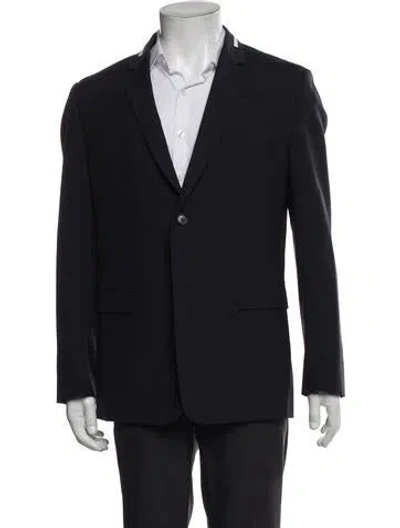 Pre-owned Dior 2016 Virgin Wool Blazer In Blue