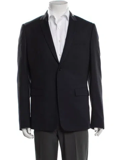 Pre-owned Dior 2016 Virgin Wool Blazer In Blue