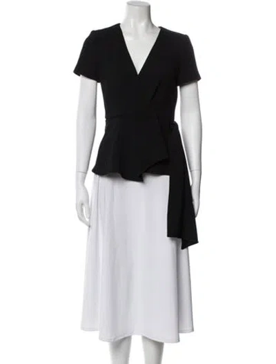 Pre-owned Dior 2016 Virgin Wool Blouse In Black
